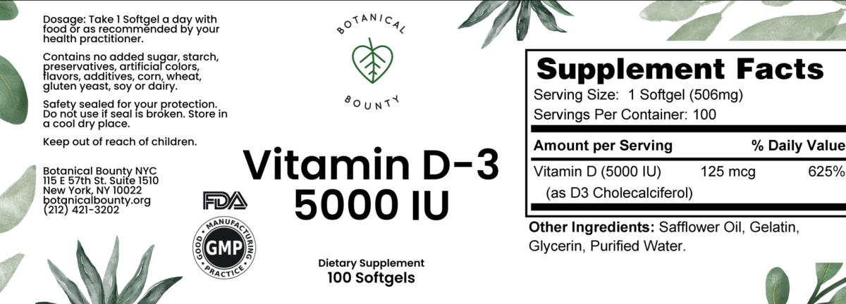 Vitamin D3 5000 Iu Daily