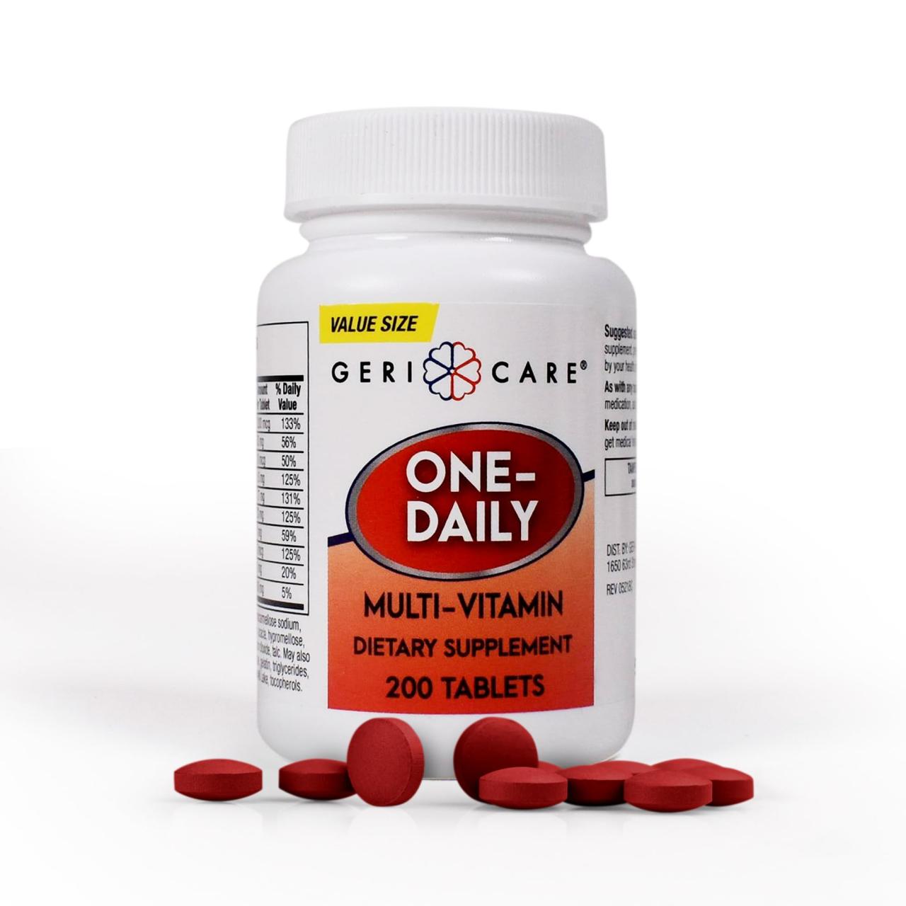 Amazon.com: One-Daily Multi-Vitamin Tablet, 200 Count by GeriCare ...