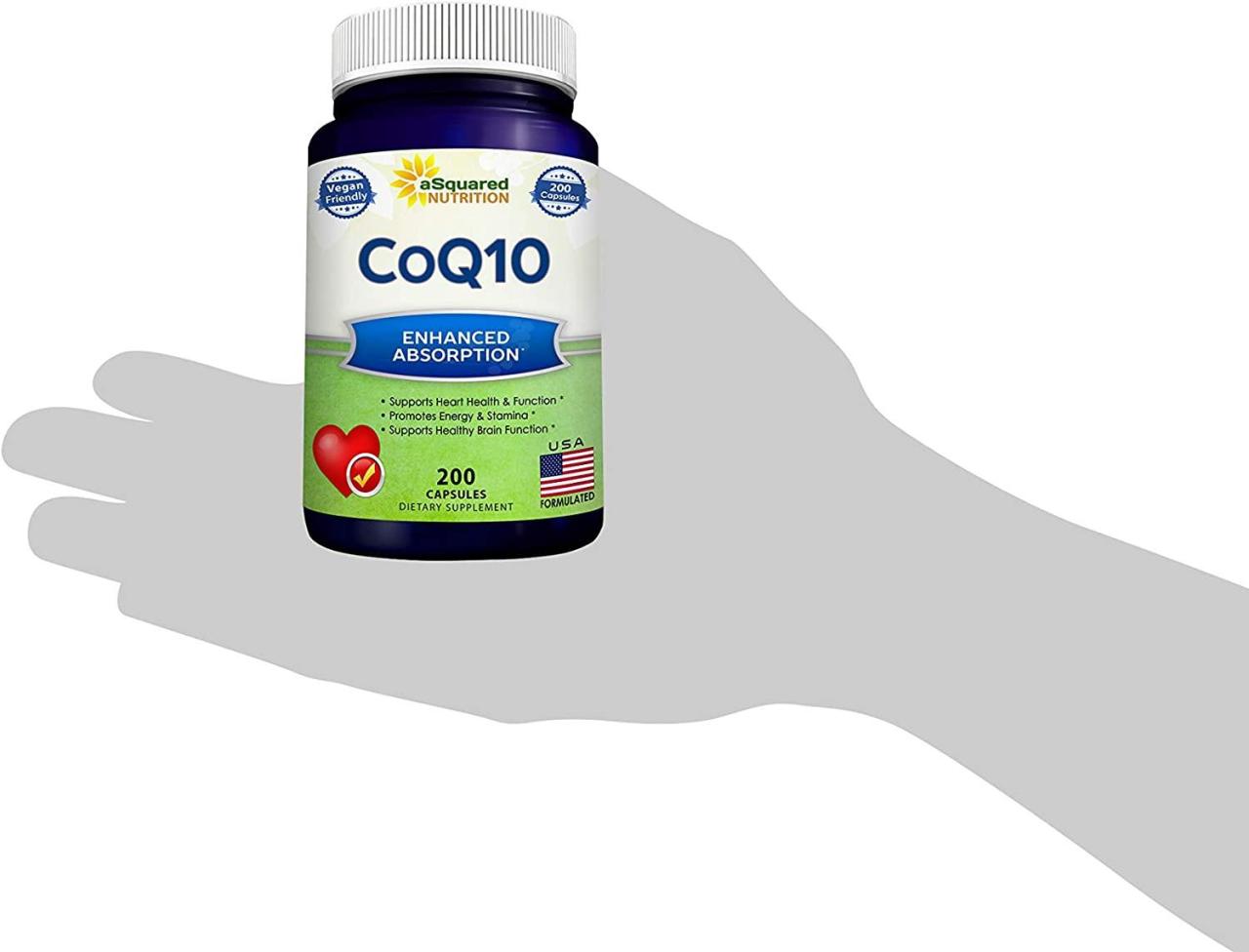 High Absorption CoQ10 200mg Capsules - Vegan Coenzyme Q10 Supplement ... High Absorption CoQ10 200mg Capsules - Vegan Coenzyme Q10 Supplement ...