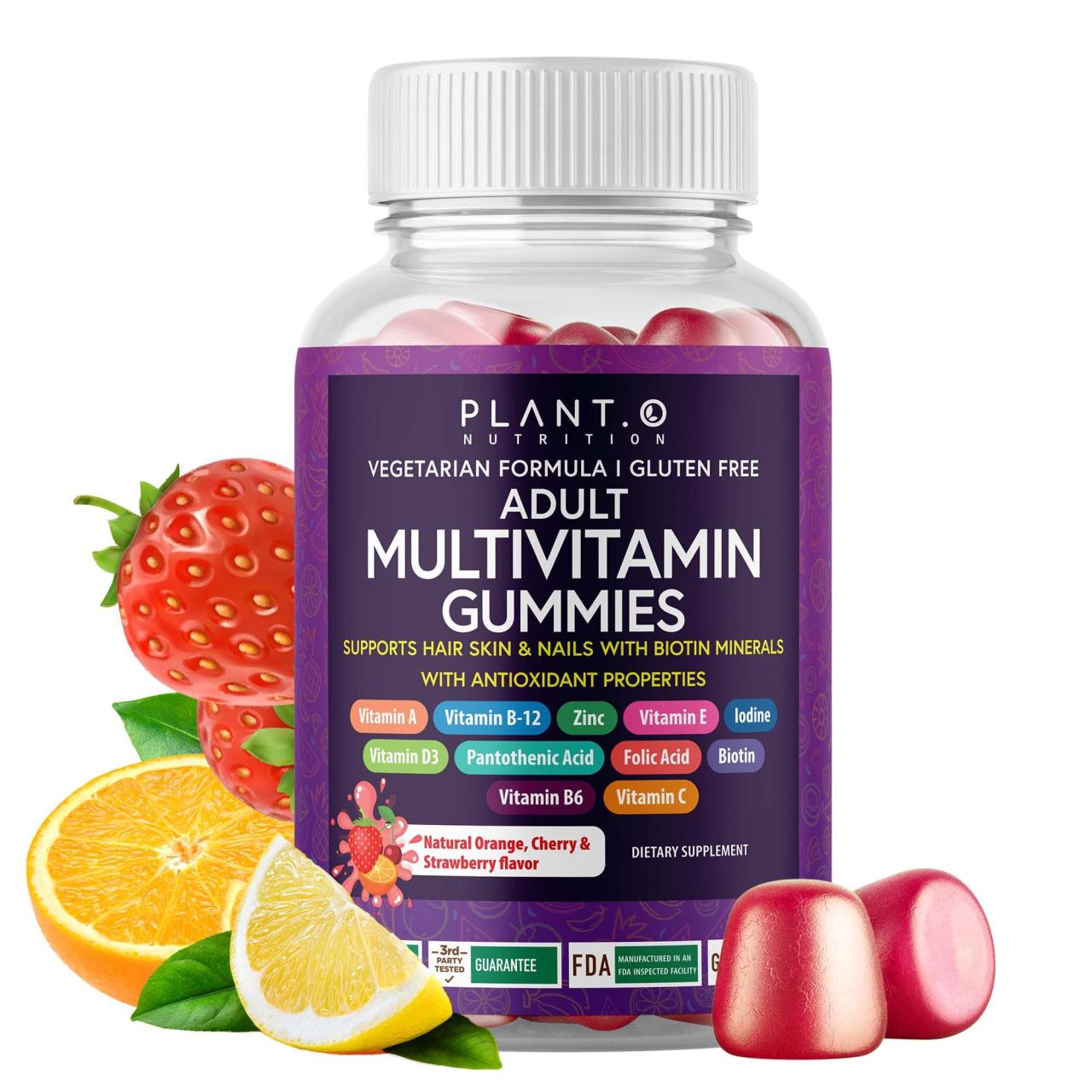 Gummy Multivitamins for Adults with 12 Vitamins and Minerals,